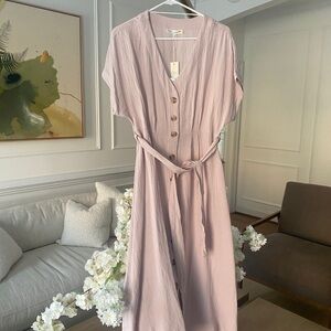 LAST DAY: NWT C&C California Grace Tie-waist Pale Pink Dress